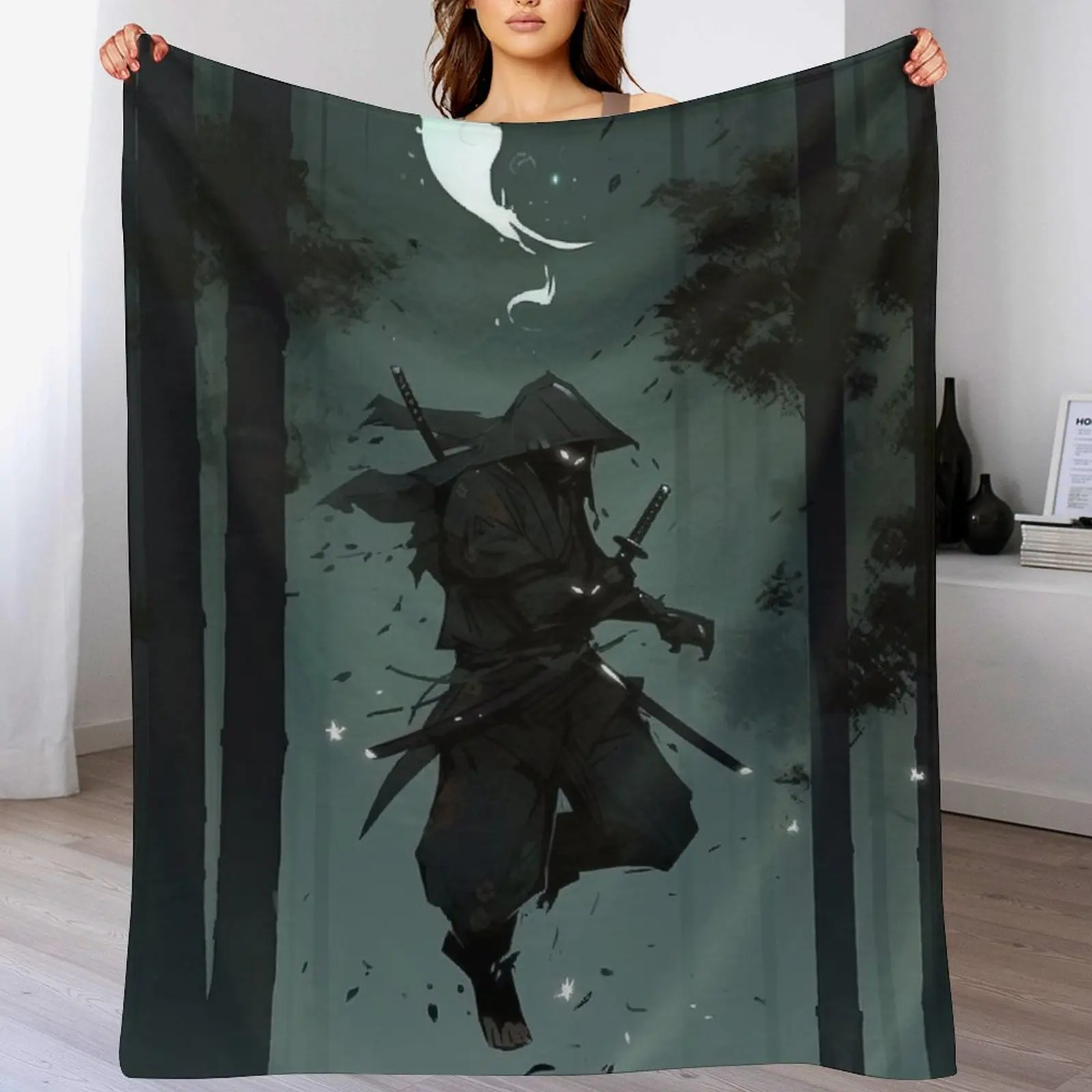 

The Ninja 02 Throw Blanket