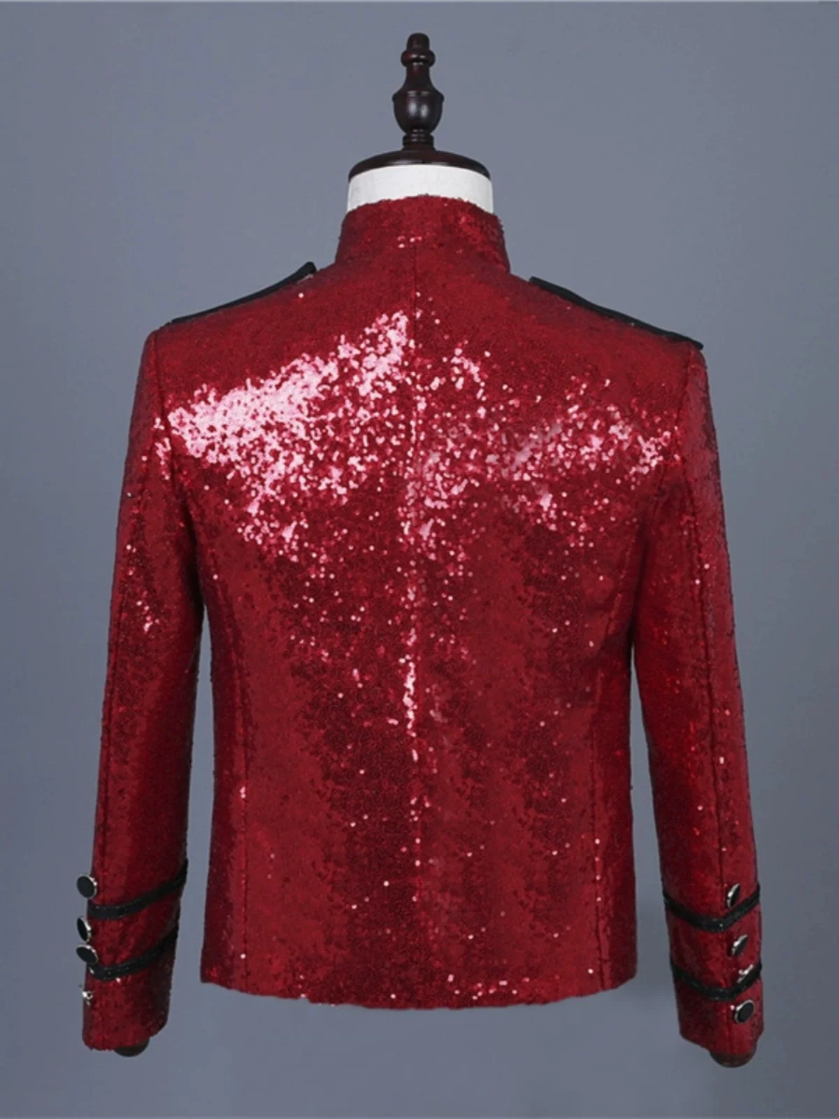 Traje informal de lentejuelas rojas para hombre, vestido de actuación en escenario, cantante, bailarina, Club nocturno, Bar, DJ, ropa de actuación