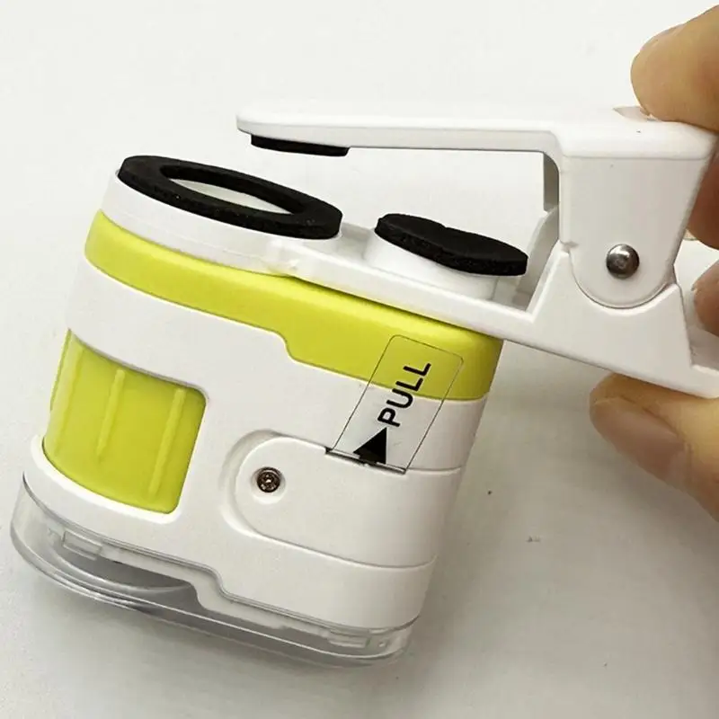 

Clip On Glass Pocket Microscope For Smartphones Educational Science For Kids Explorers M4YD
