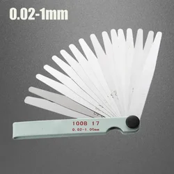 17 Blades Feeler Gauge Metric Gap Filler 0.02-1.00mm Gage Measurment Tool for Engine Valve Adjustment