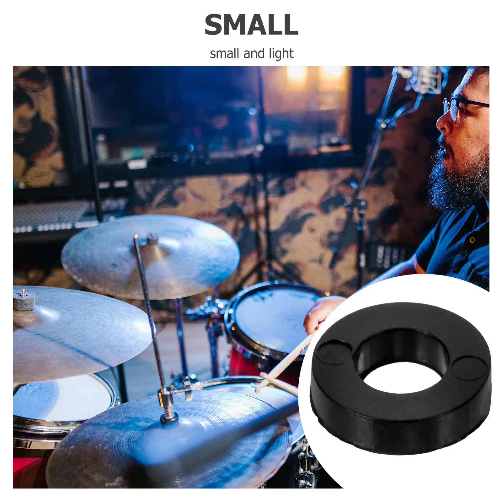 

100pcs Snare Drum Washers Plastic Drum Set Pads Tension Rod Accessories for Jazz Drums Instrument Parts Small Supplies