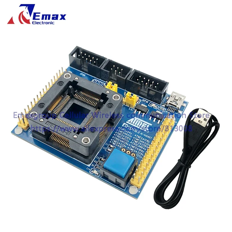 IC-SOCKET siège d'essai prise de Test banc d'essai QFP64 ATmega6450x ATmega2561x ATmega169x ATmega169P/329/329P bloc nouveau