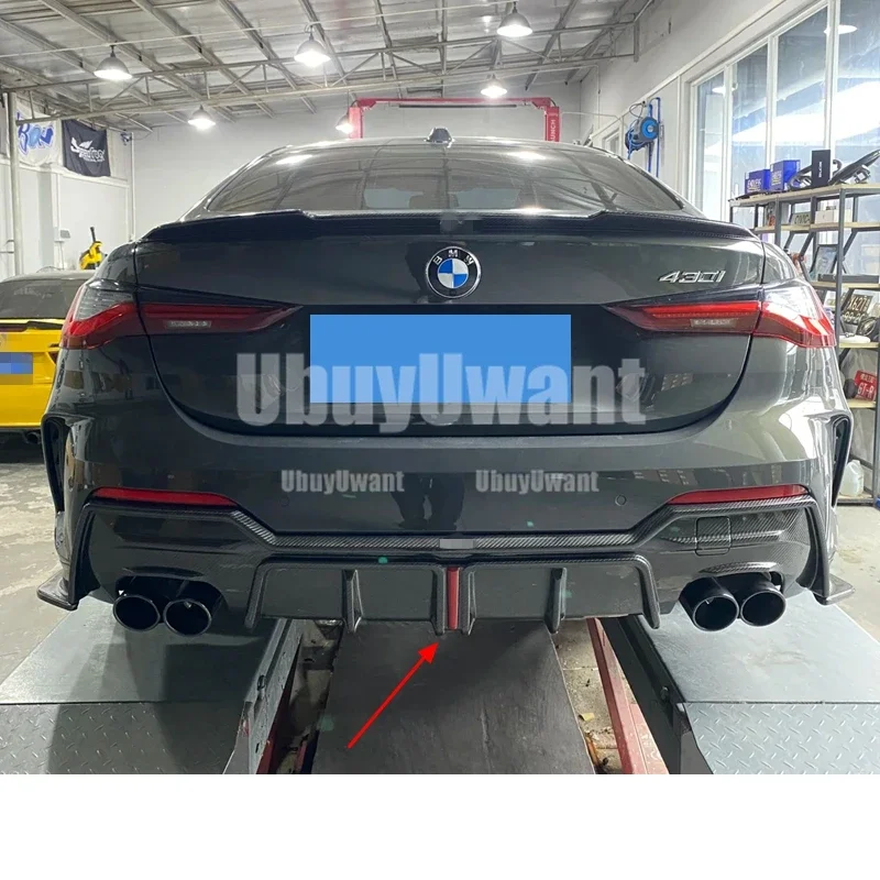 For BMW 4 Series G22 G23 Rear Diffuser CARBON Car Rear Bumper Lip Spoiler Diffuser  430i M440i M Sport 2020+
