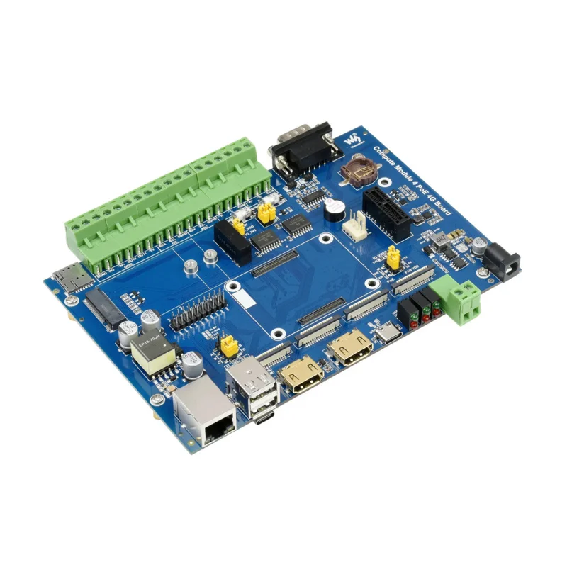 VivaCTWaveshare Compute Module 4 IoT industrial control motherboard,For Raspberry Pi CM4,Global 5G/4G/3G/2G Cellular Network