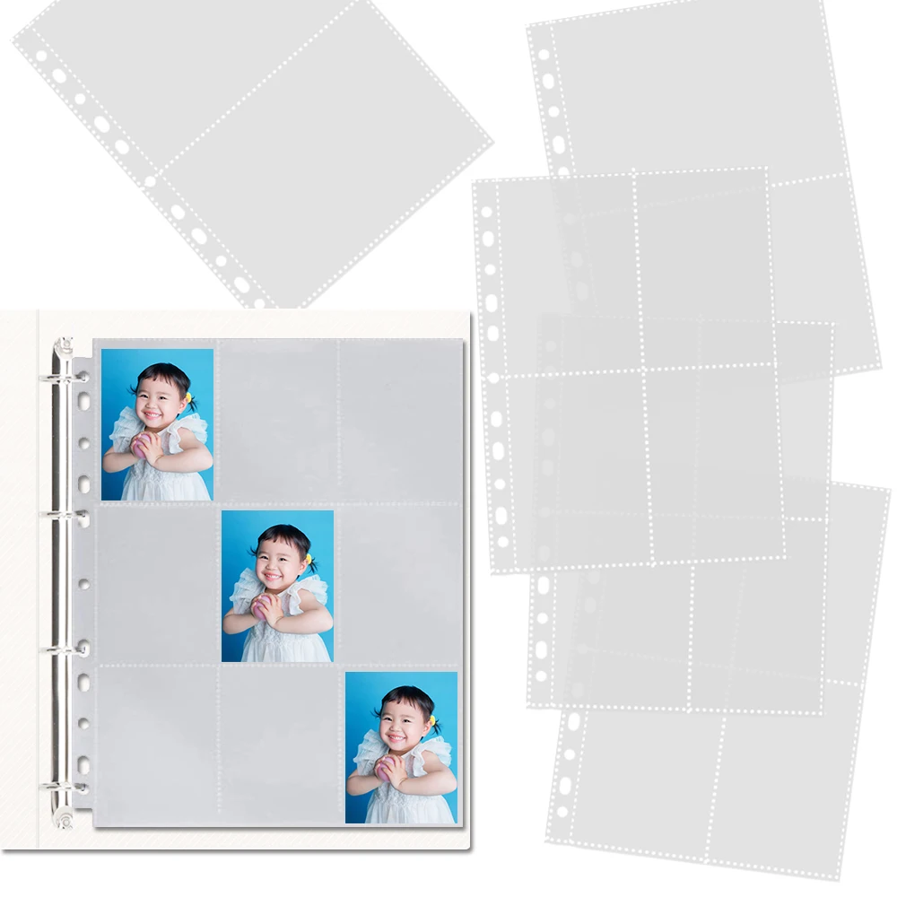 31 Pieces A4 3Ring Clear Twill Binder 11Holes Photocards Notebook Photo Album Cards Personal Diary Drawing Set Notepad Folder