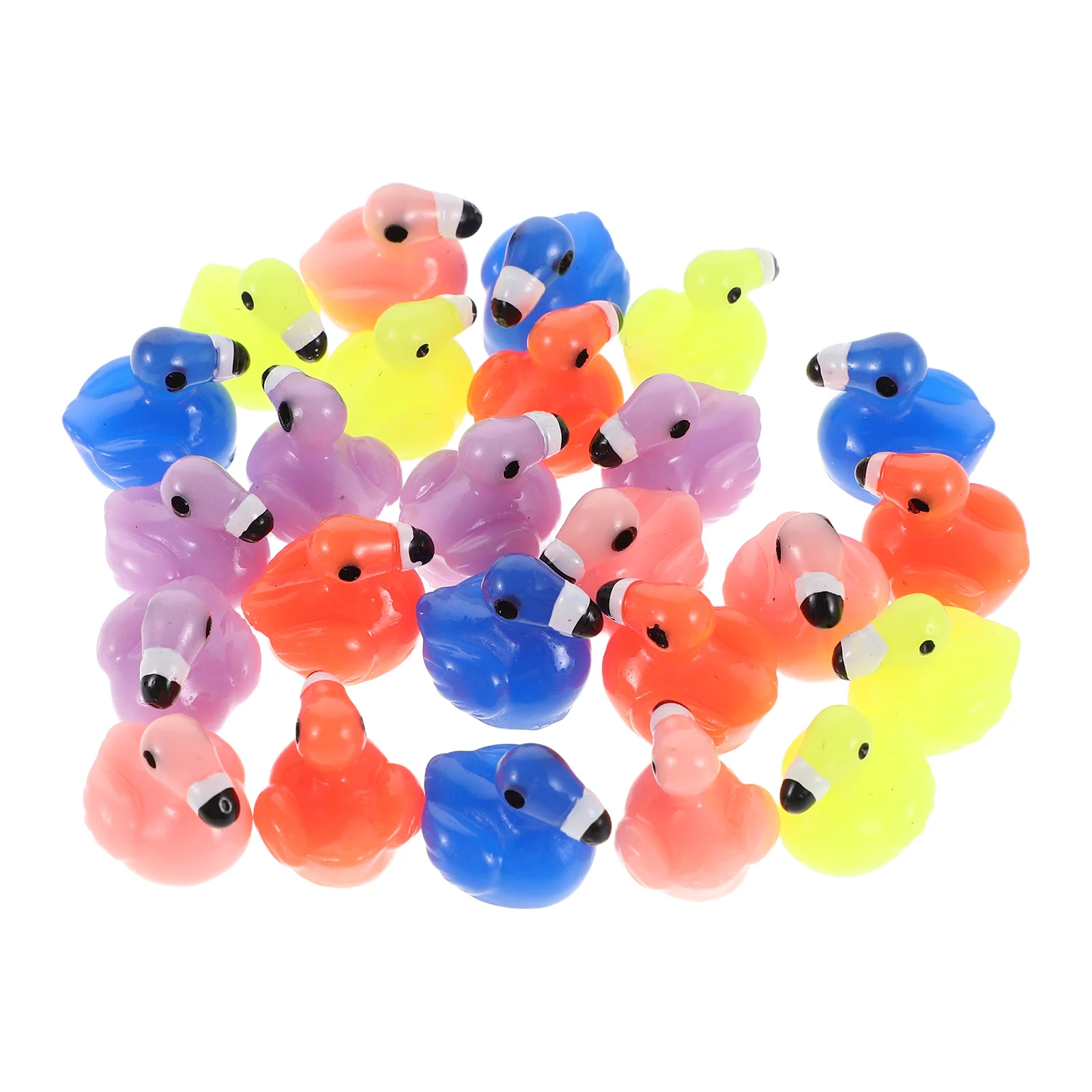

25pcs Mini Flamingo Decor: Small Resin Flamingos For Micro Landscape Fairy Garden Aquarium Cake Decoration Diy Art Craft Party