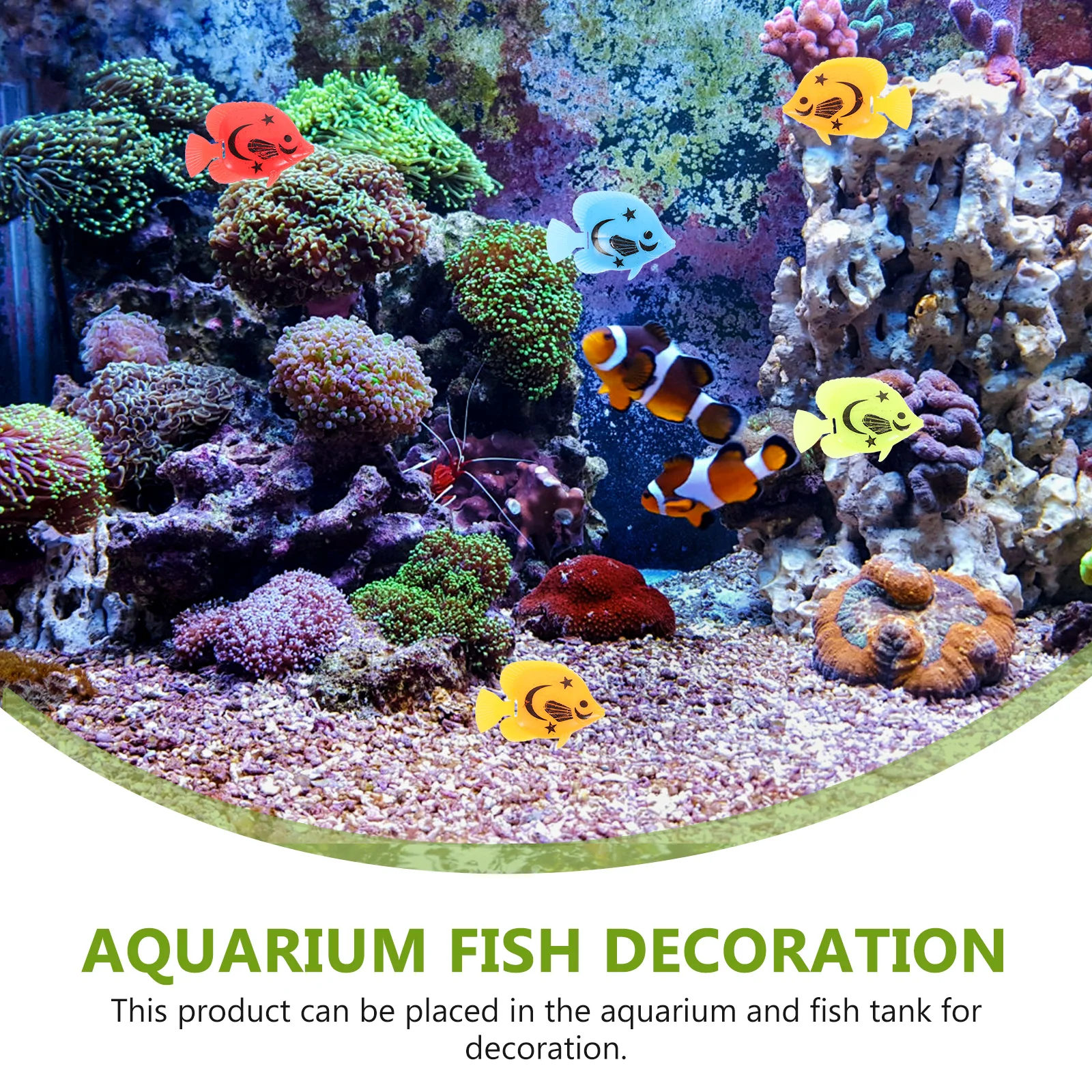 

25pcs Aquarium Decorationcreative Plastic Ornament Artificial Fish For Fish Tank Pond Vivid Realistic Gift Safe