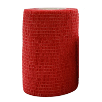 Red Sport Self Adhesive Elastic Bandage Wrap Tape for Knee Support Pads Finger Ankle Palm Shoulder