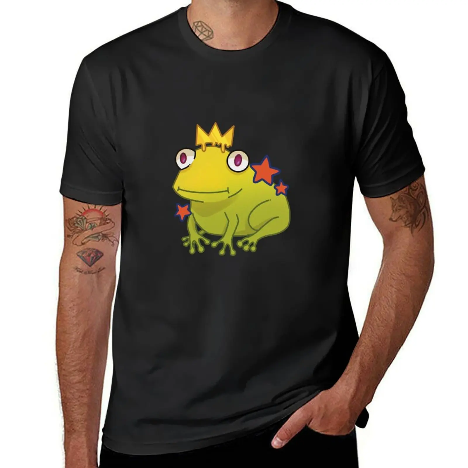 Young Royals prince frog T-Shirt customizeds summer tops blanks Men's cotton t-shirt