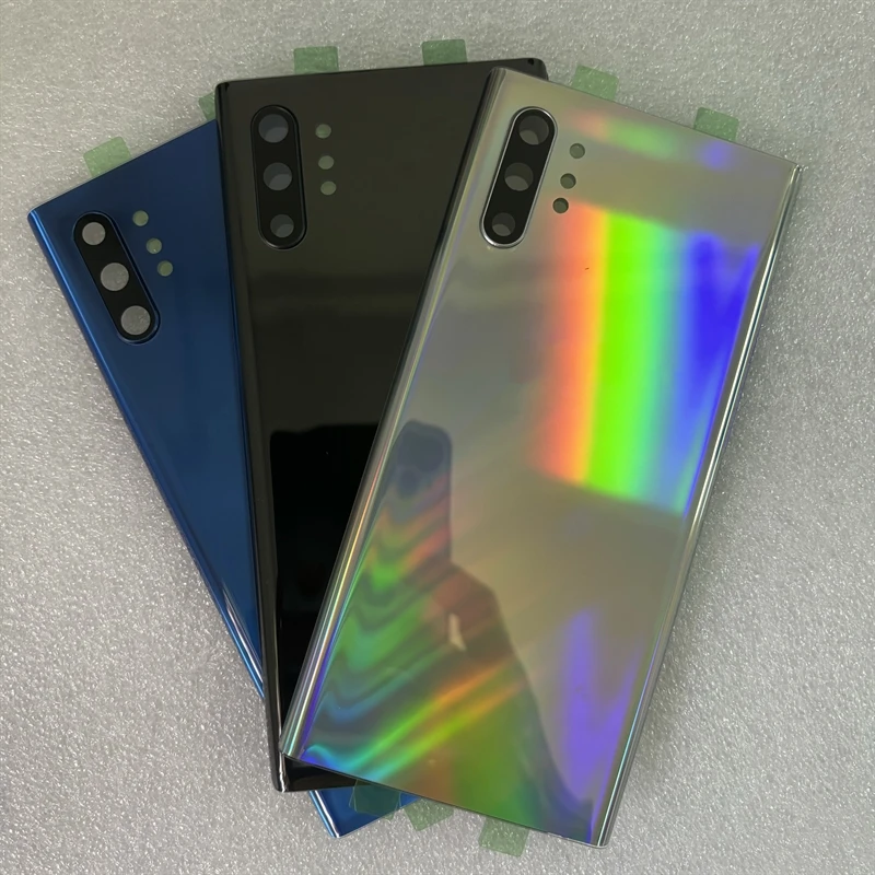 

Лидер продаж, 10 шт./лот для Samsung Galaxy Note 10 Plus N975F, задняя крышка аккумулятора, 3D стеклянная панель, корпус задней двери, чехол для объектива камеры, замена