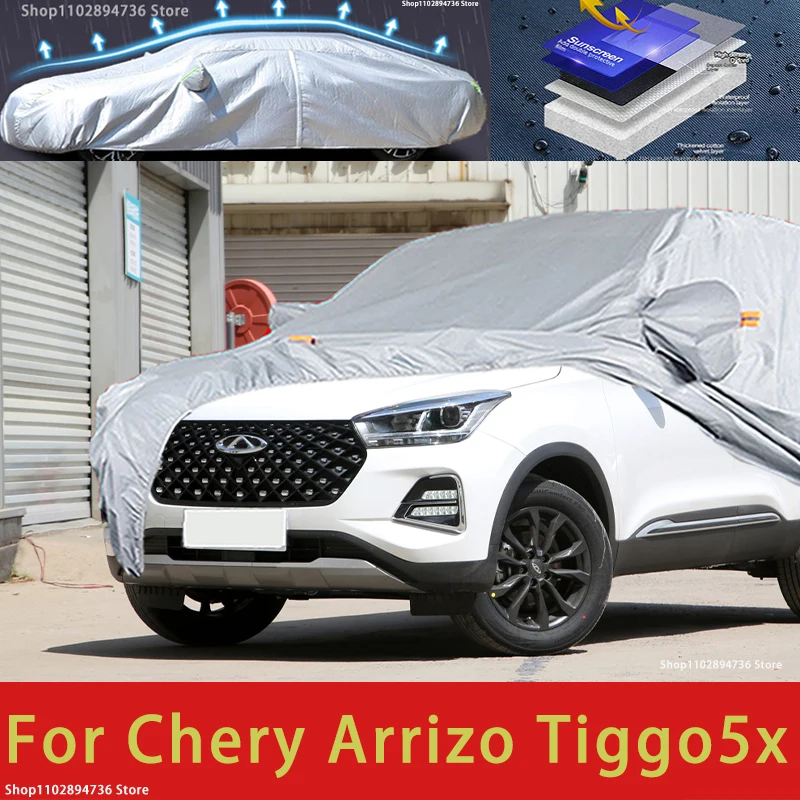 

For Chery Arrizo Tiggo 5X Car protective cover, sun protection, cooling protection, car clothing, car paint protection auto