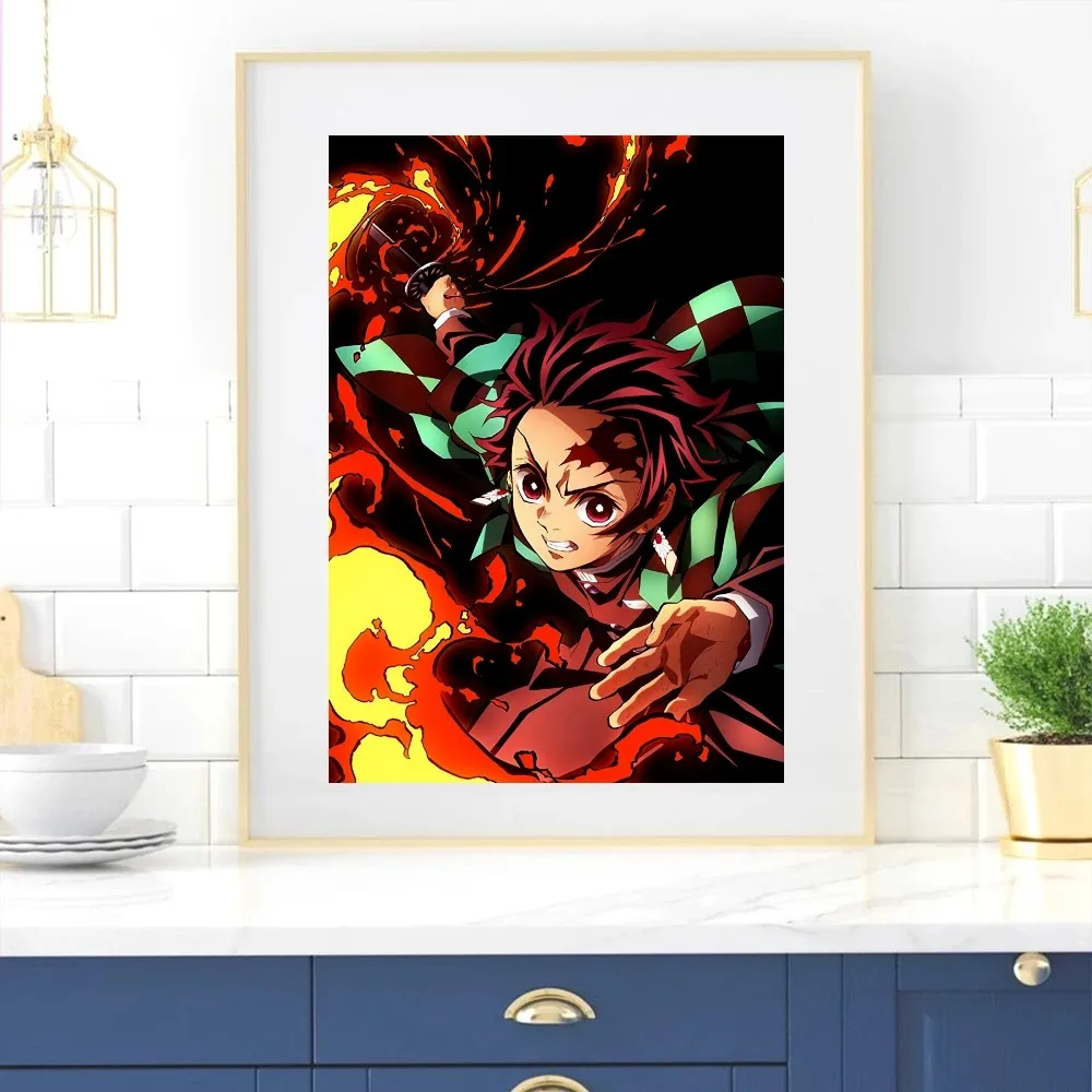 bilibili Demon Slayer Poster Home Room Decor Livingroom Bedroom Aesthetic Art Wall Painting Stickers