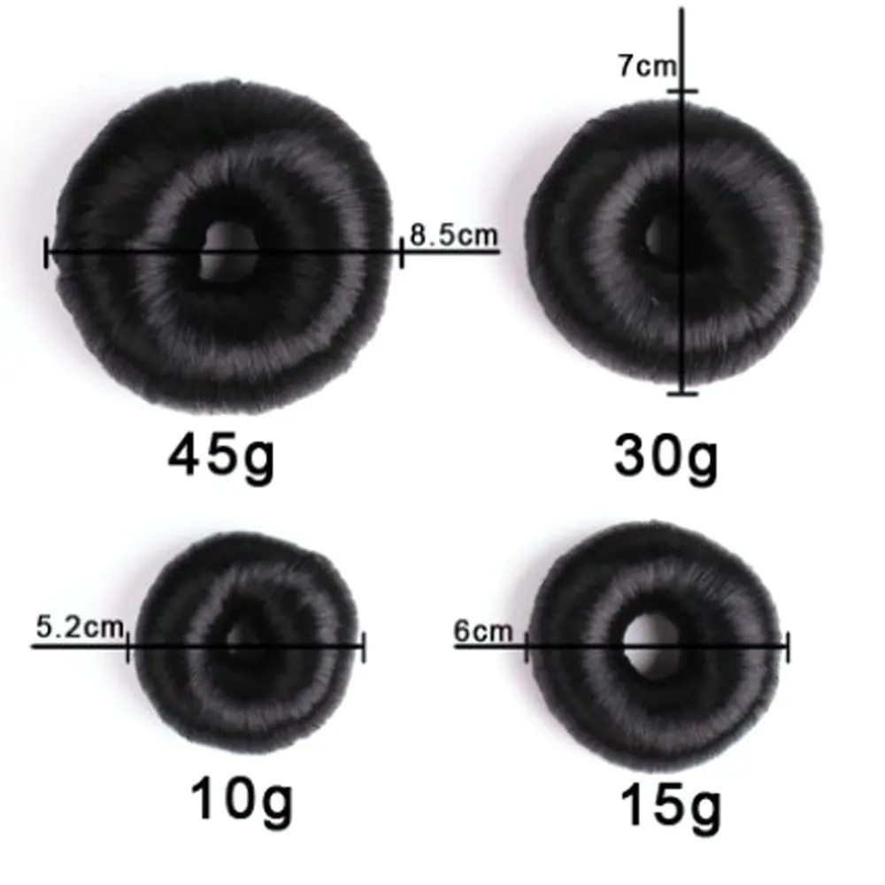 Women Elegant Hair Wig Hair Accessories Black Hair Clip Hair Ring Hair Donut Shaper Hair Styling Tools Bun Maker