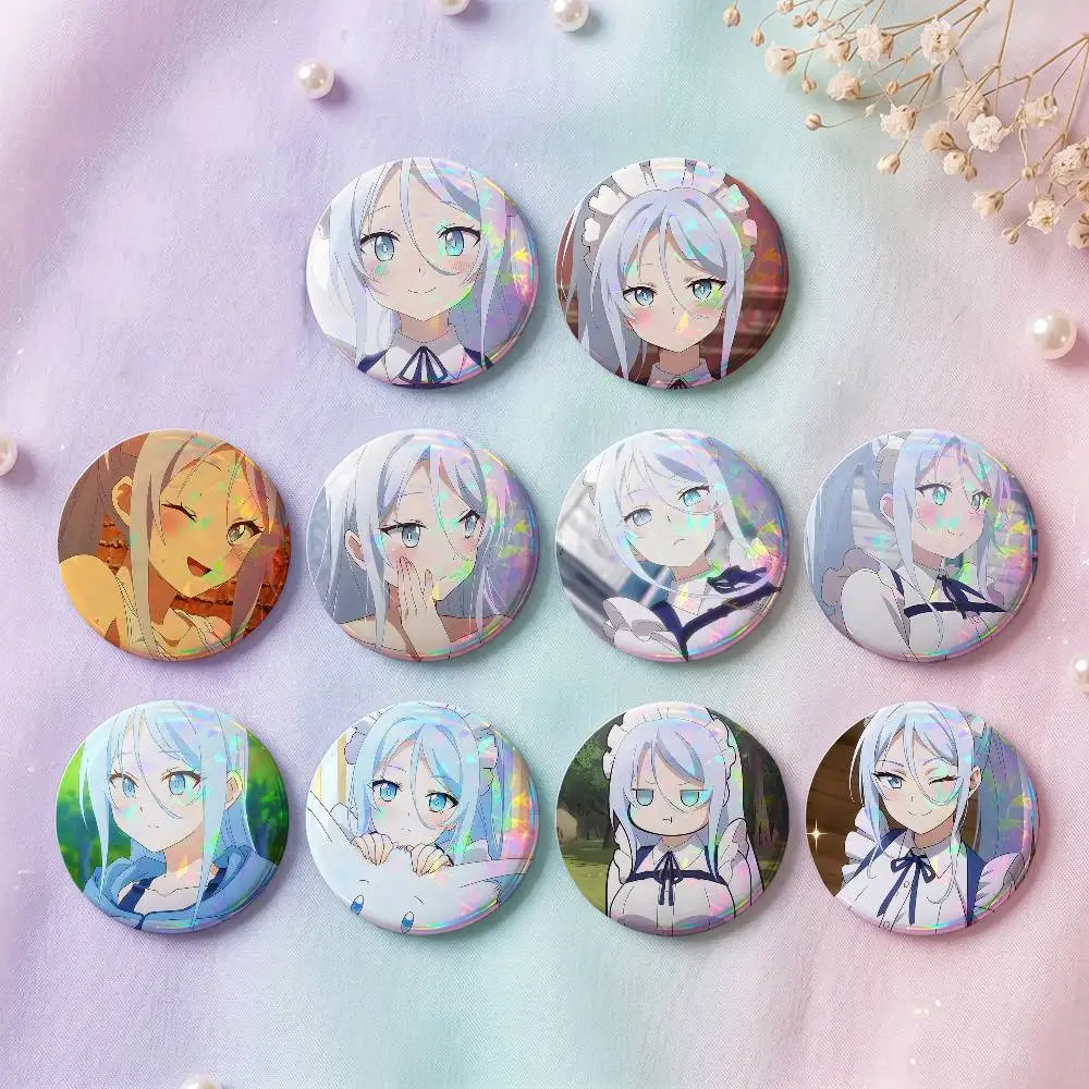 1pc S-ylpha Langlis Anime Figure Cartoon Style Badge Brooches On Backpack Decoration Round Enamel Pins For Accessorys