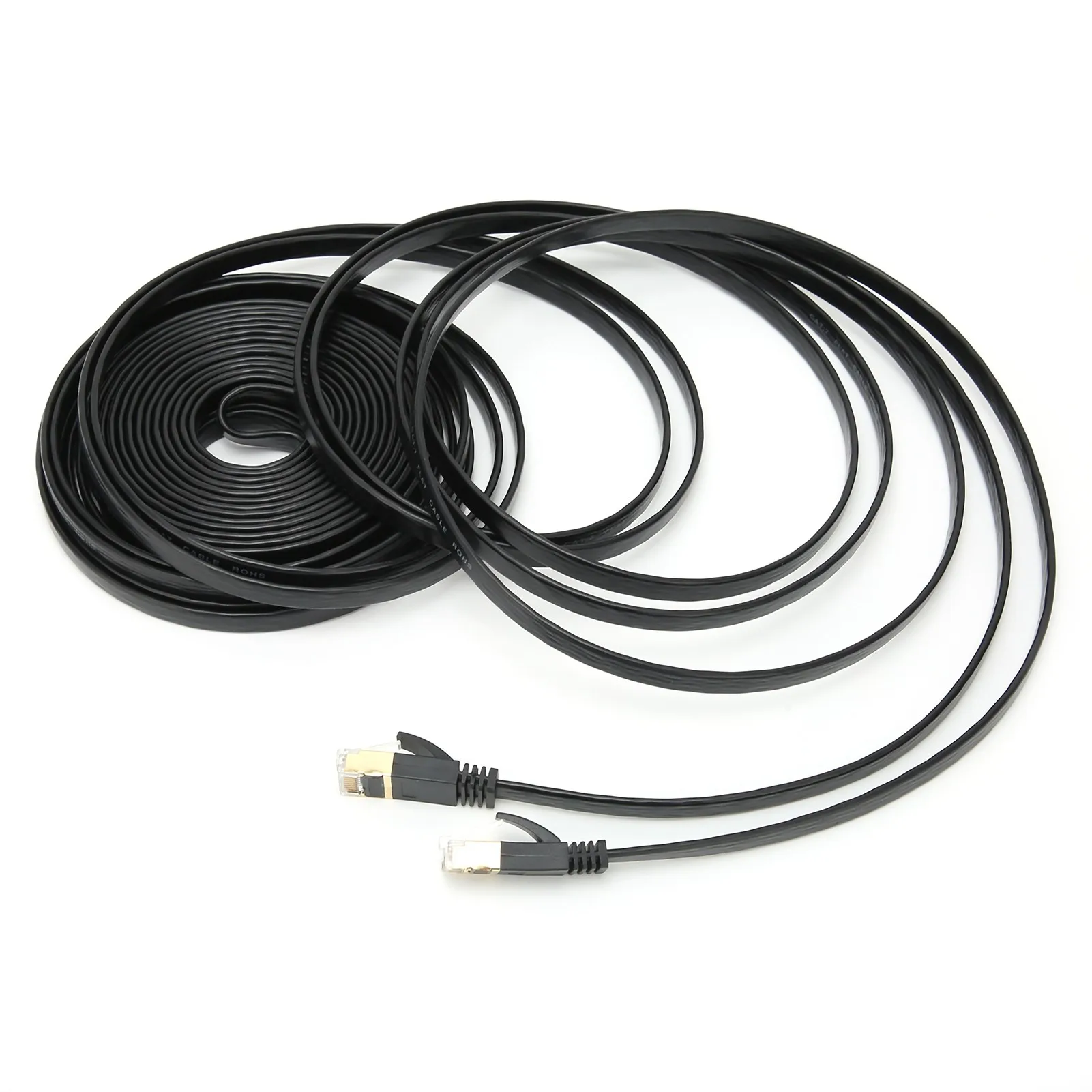 Network Cable 10 Gigabit Double Shielded CAT7 8‑Core Twisted Pair Wire Computer Accessories30 Meter