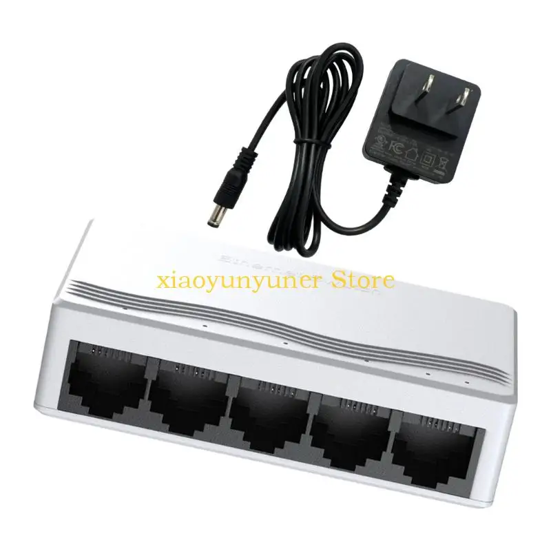 

P9JB Gigabit Ethernet Switches 5 Port Plastic Housing Plugs and Play for Small Business