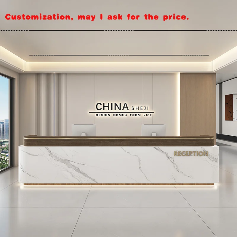 

На заказ.Простая современная деревянная стойка регистрации на заказ, офис, гостиная, отели, салон красоты, краска, компания, стойка регистрации-тренажерный зал Ma