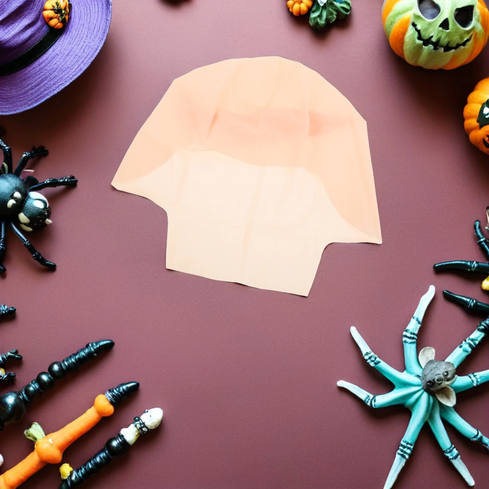 3 szt. Halloweenowe czepki na łysieństwo, brązowe lateksowe, realistyczne, bezszwowe, do cosplayu, akcesoria do makijażu dla dorosłych, wygląd starego mężczyzny