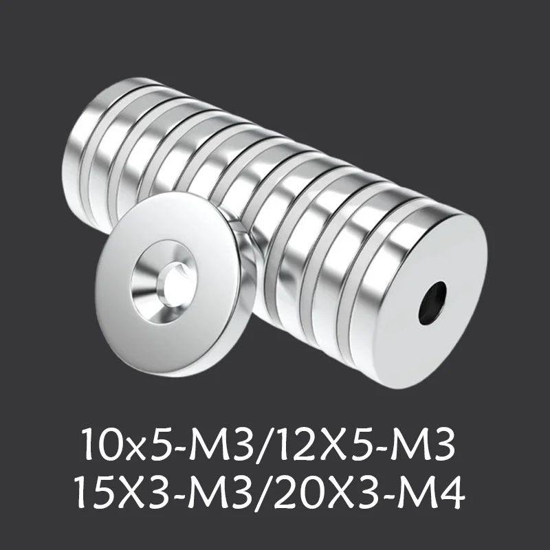 10x5/12x5/15x3/20x3mm Senkmagnete in verschiedenen Ausführungen, geeignet für Labore, Lautsprecher, Türen und Fenster – Detail 1