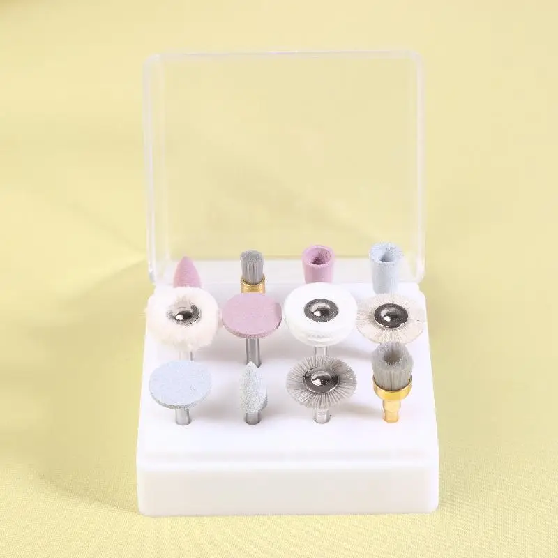 12 Pcs Upgraded Silicone And Brush Grinding Head Mixed Polishing Set - Achieve High-gloss Polishing With Polishing Paste