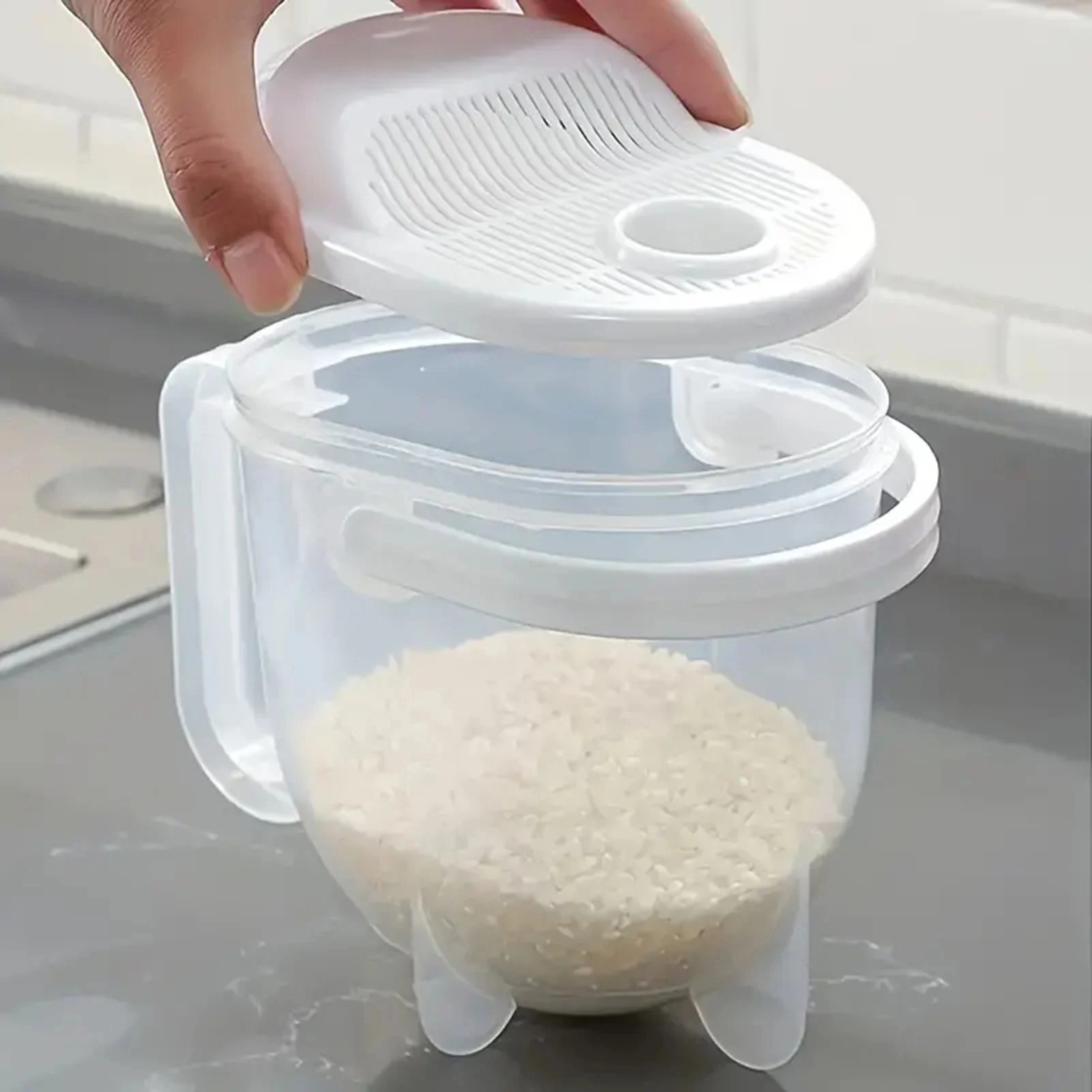 Plastic Rice Washer Colander For Kitchen Home Cooking Essential Creative Grain Strainer Bowl Multigrain Bean Cleaner Tool