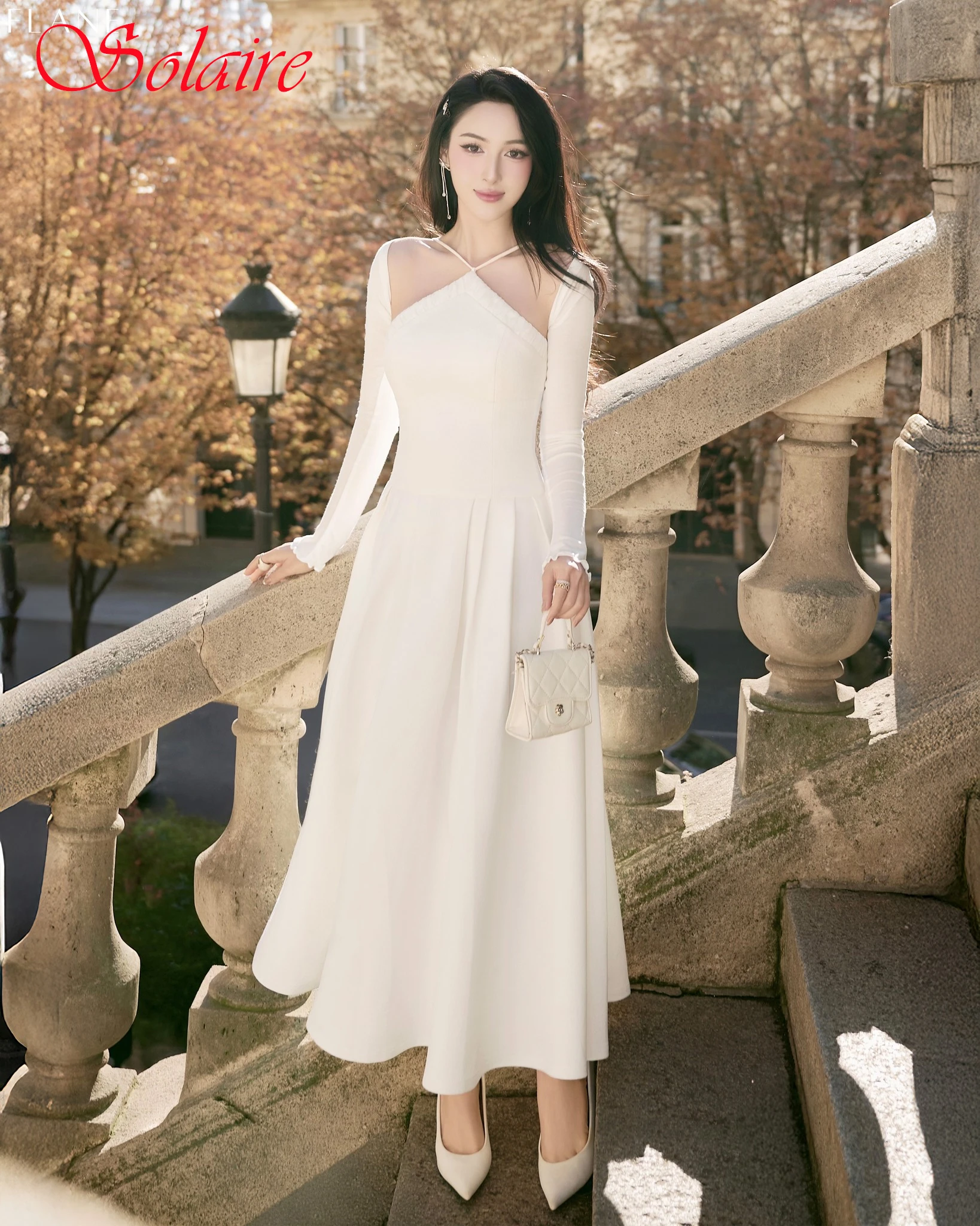 تخصيص ألف خط الخامس الرقبة طويلة الأكمام فستان سهرة أنيق الحديثة عالية الجودة فساتين المشاهير موضة فستان حفلة موسيقية حساسة #4