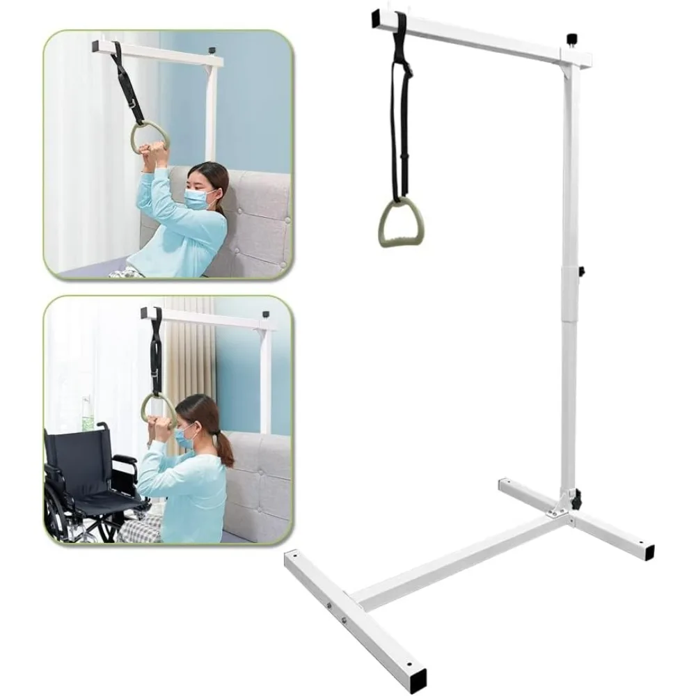 Bed Mobility Aids, Bedside Pull Up Bar, Lift for Elderly Seniors Transfer Rail, Medical Trapeze for Hospital Bed Standing Helper