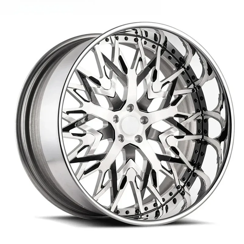 Customized Deep Dish Chrome Forged Car Wheels 17 18 19 20 21 22 23 24 26 Inch Mesh Design Aluminium Alloy Wheels