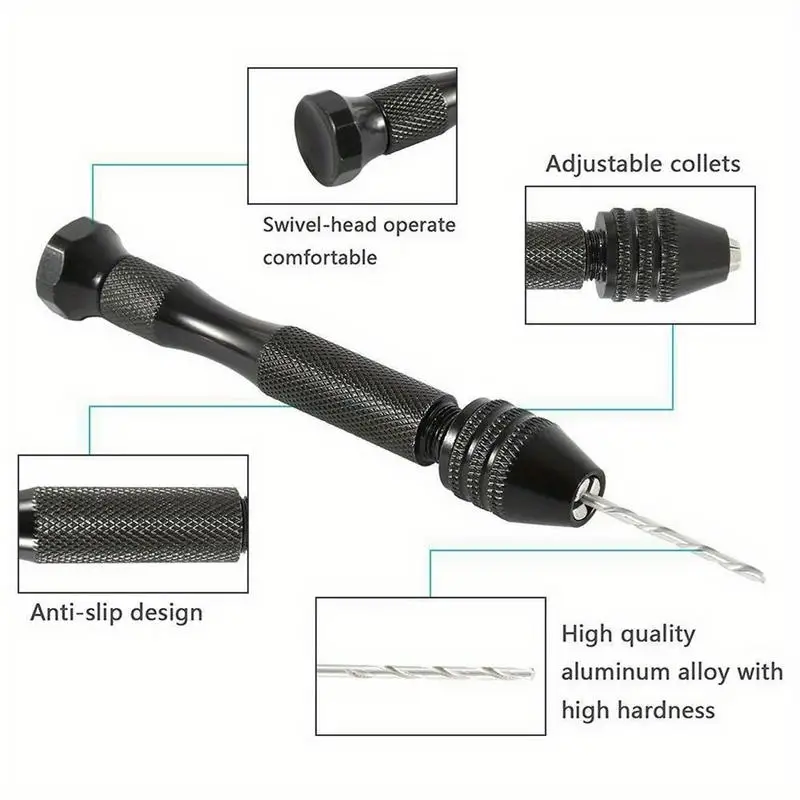 36Pcs/Set Micro Hand Drill Bits Set Pin Vise PCB Mini Drill Twist Drill for Jewelry Wood Craft DIY Sculpture