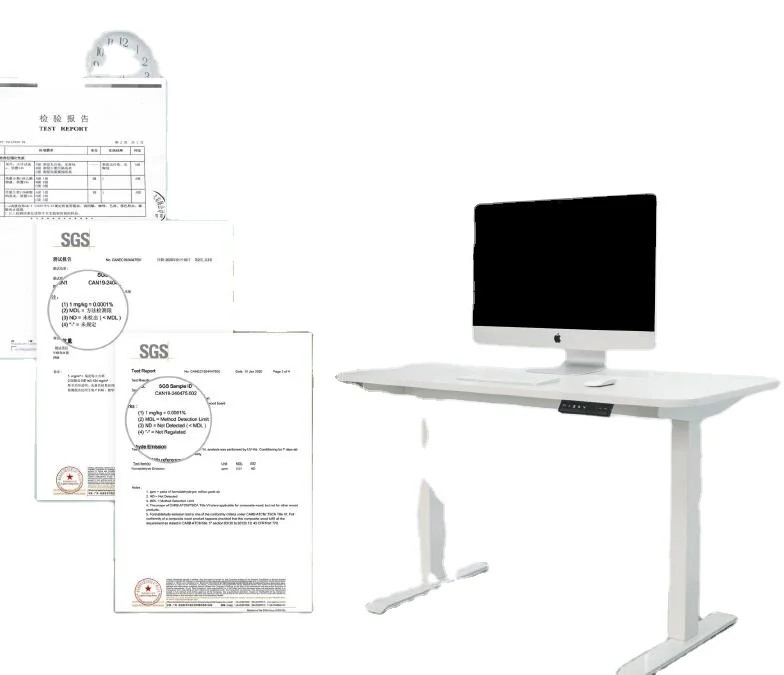 Tavoli elevabili High Tech moderno edificio in legno bianco regolabile tavolo elevatore intelligente scrivania scrivania per Computer da ufficio