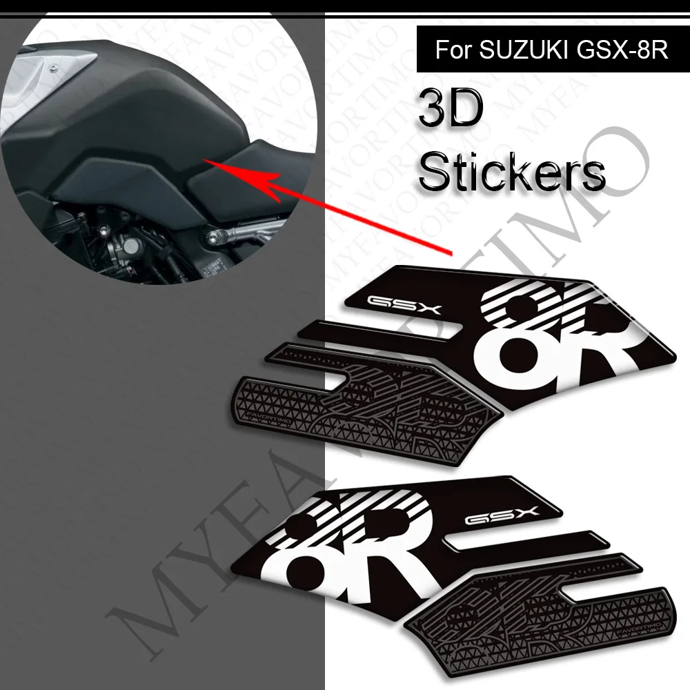 Motorcycle Fuel Tank Pad Side Knee Grips Anti‑slip Stickers Decals Fairing Protector Kit Accessories For Suzuki GSX‑8R GSX8R