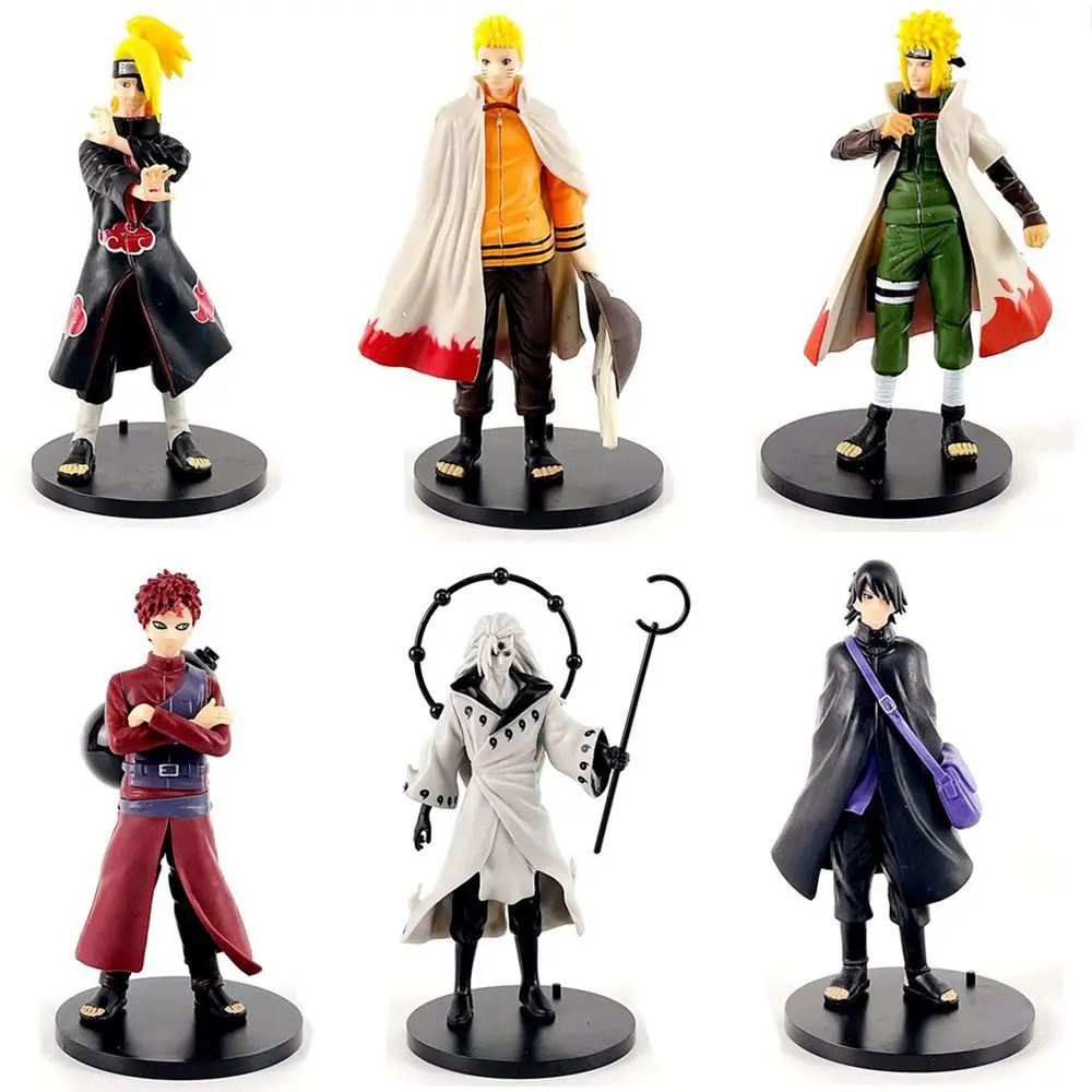 1 Pc Anime Naruto Action Figures Uchiha Sasuke Madara Gaara Deidara Namikaze Minato PVC Model Collection Gift Toy