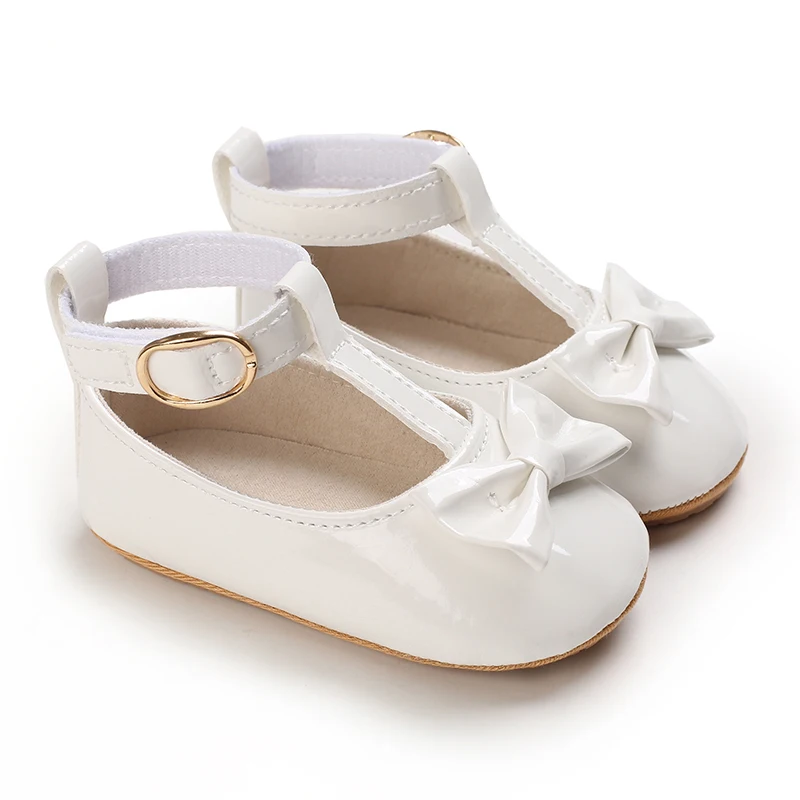 VALEN SINA tinta unita primavera scarpe da bambino in pelle PU neonato ragazzi ragazze scarpe primi camminatori principessa Bowknot Baby Prewalker