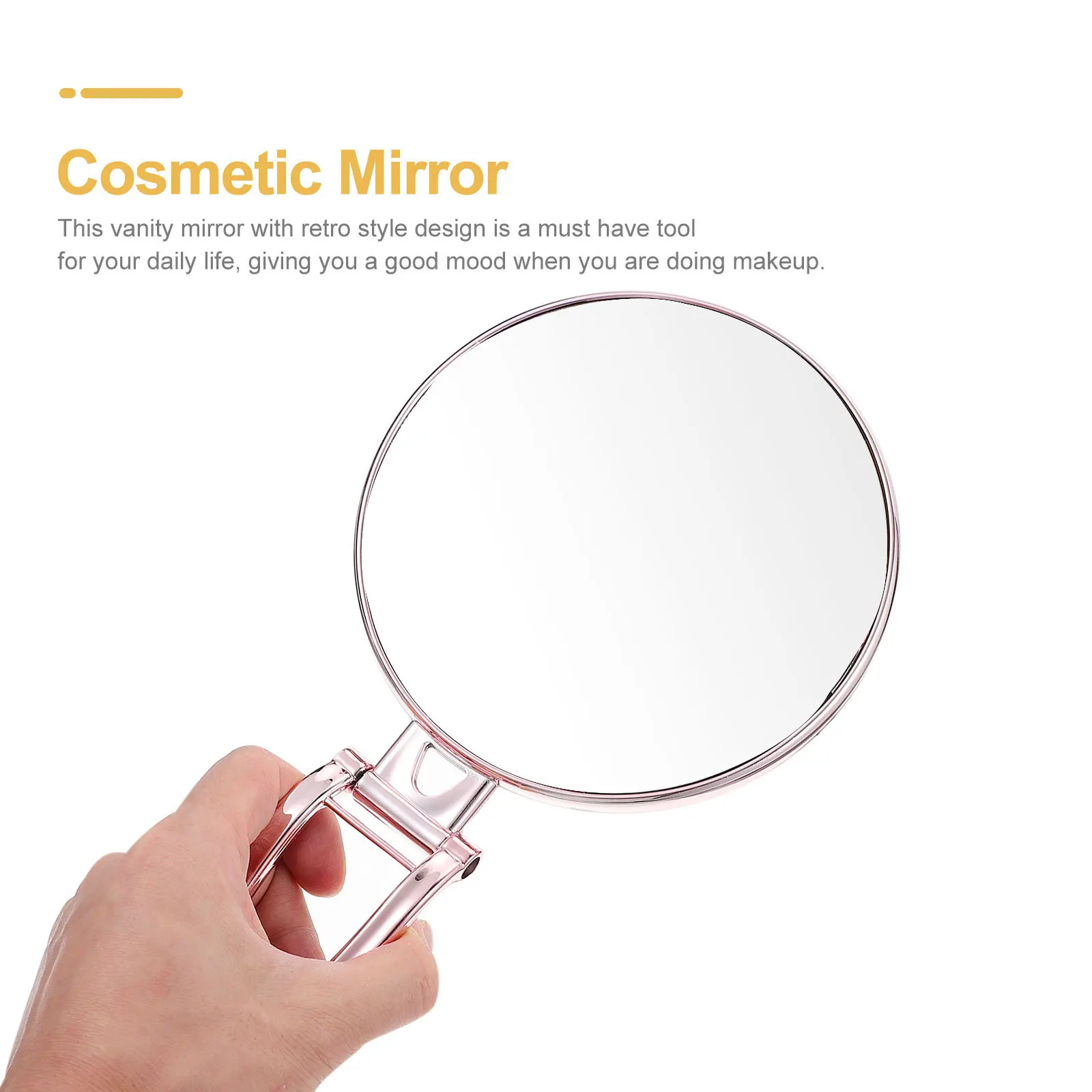 Double Sided 3X Magnifying Handheld Mirror Premium Desktop Mirror for Makeup Shaving Plucking Swivel Standing Tabletop