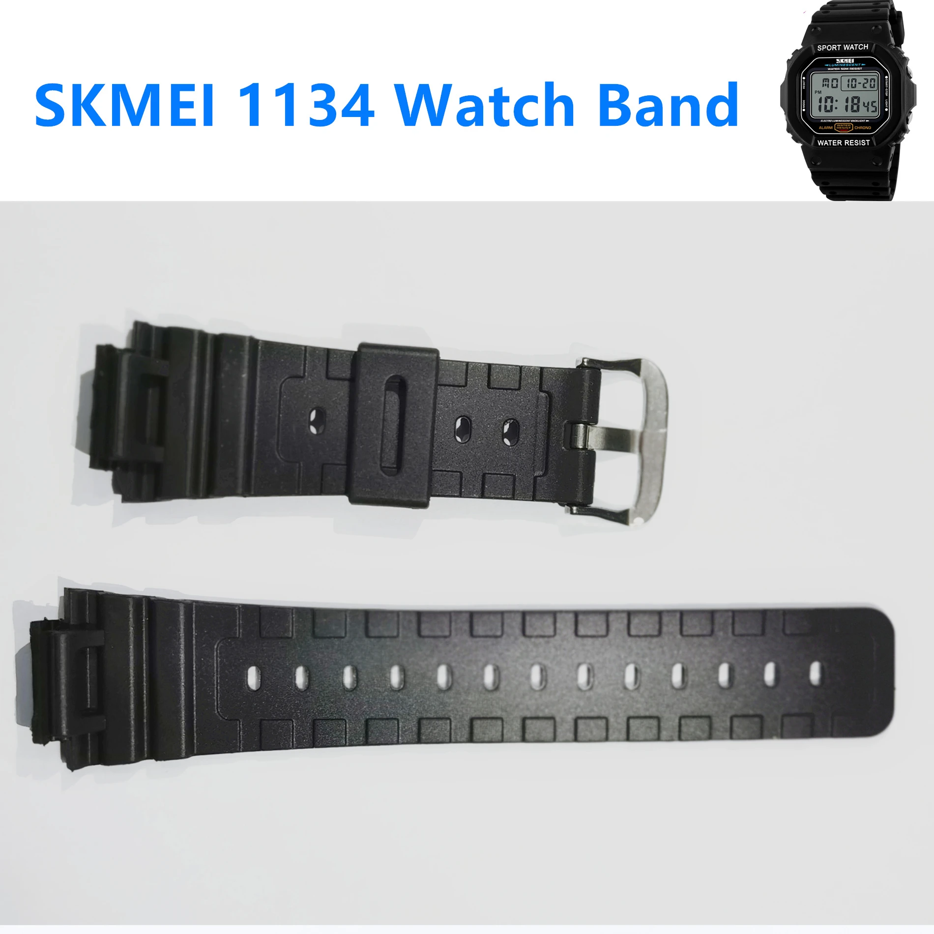 Skmei 1134 플라스틱 손목 밴드 조정 가능한 교체 시계 스트랩 밴드에 대 한 1 세트 스포츠 시계 밴드 액세서리