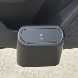 Cubo de basura Universal para coche con tapa colgante, Cubo de almacenamiento para vehículo, cubo de basura, accesorios interiores para automóviles