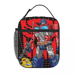 Transformers Autobots Lunch Bags Insulated Bento Box Portable Lunch Tote Leakproof Picnic Bags Cooler Thermal Bag for Woman