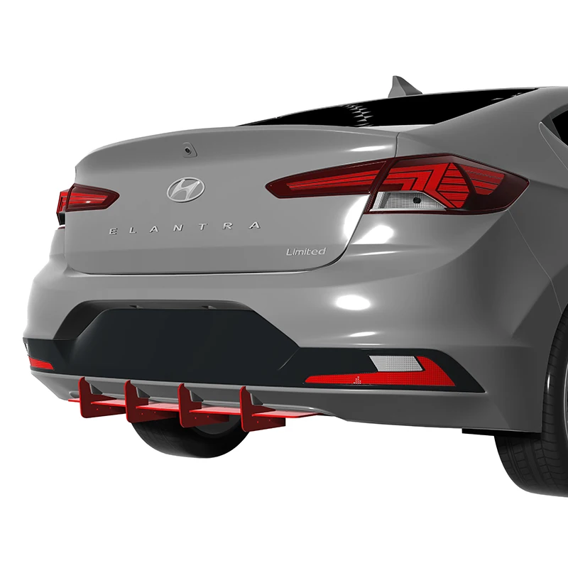 

Fit Hyundai Elantra 2019 2020 Year Rear Diffuser Bumper Lips Spoiler Splitter Body Kit Accessories