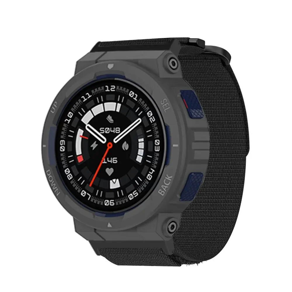 Nylon Watch Band Replacement Adjustable Nylon Loop Strap Quick Release Fashion Watchband Bracelet for Amazfit Active Edge(A2212)