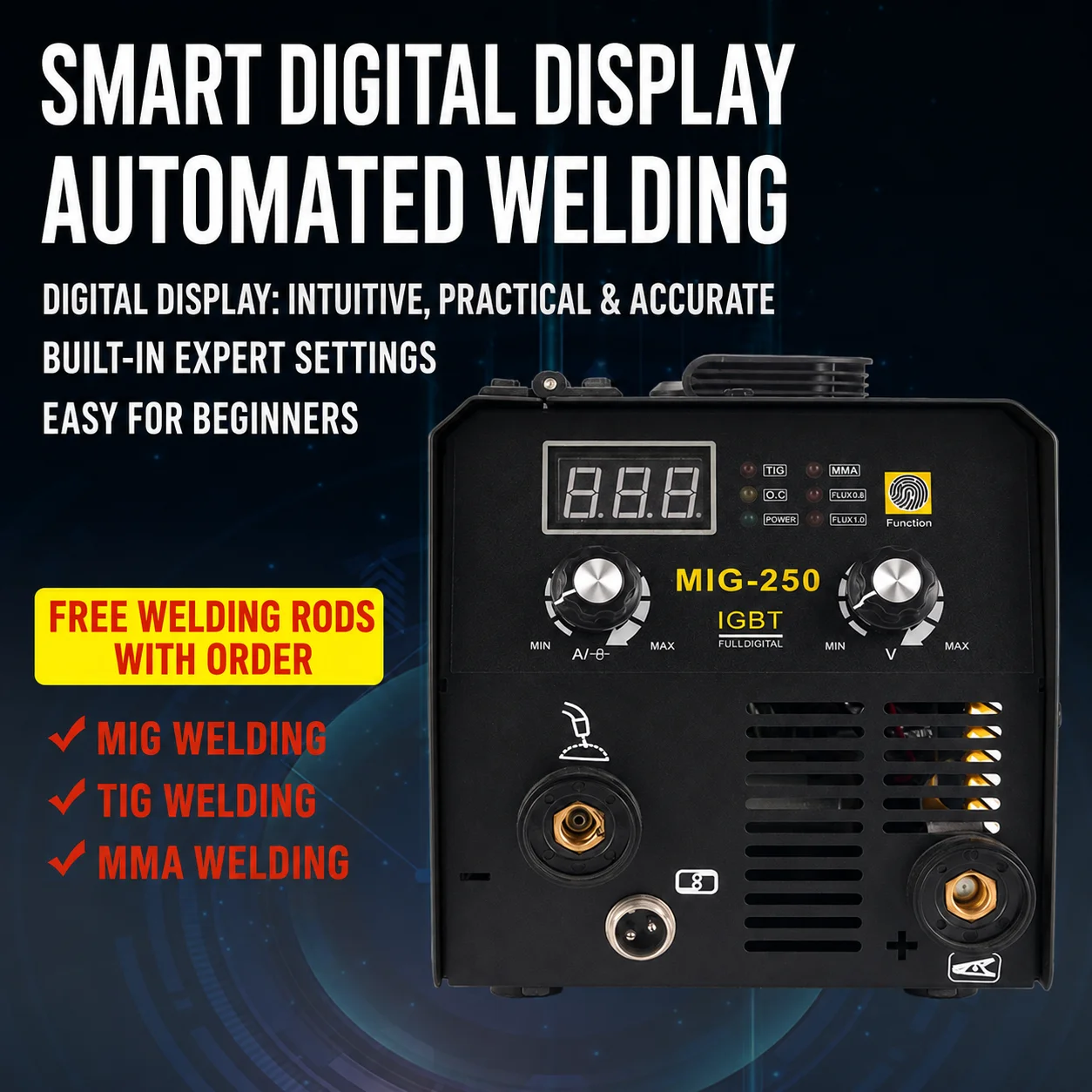 2 in 1 MIG MMA Welder 220V IGBT Inverter Welding Multipurpose Machine Gas Gasless Flux Core 20-120A DIY Tools Built-in Wire Feed view 4