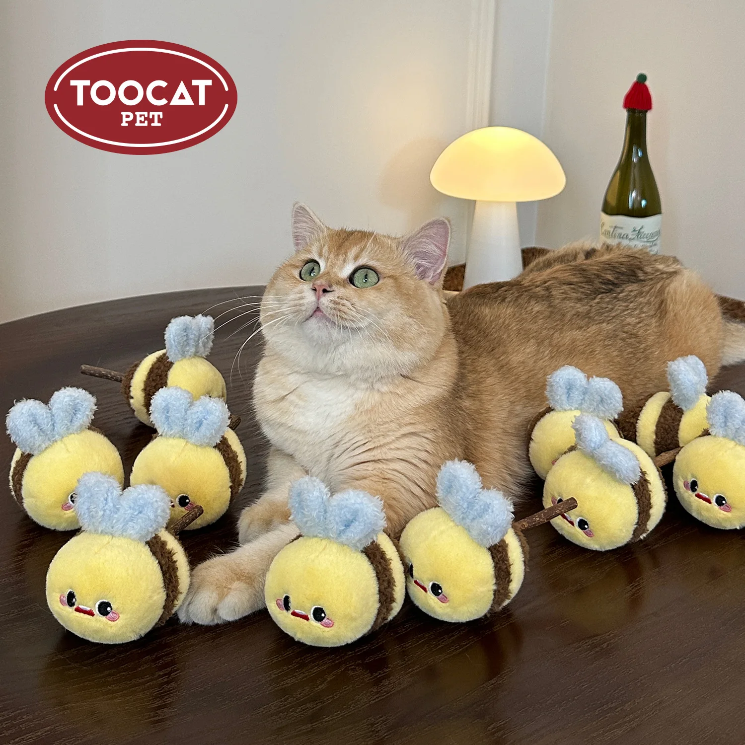 

Cat Bite Supplies Bee Teething Toys Replaceable Biting Wood Celestial Cat Toys Self-hilarious and Boring Cat Sticks