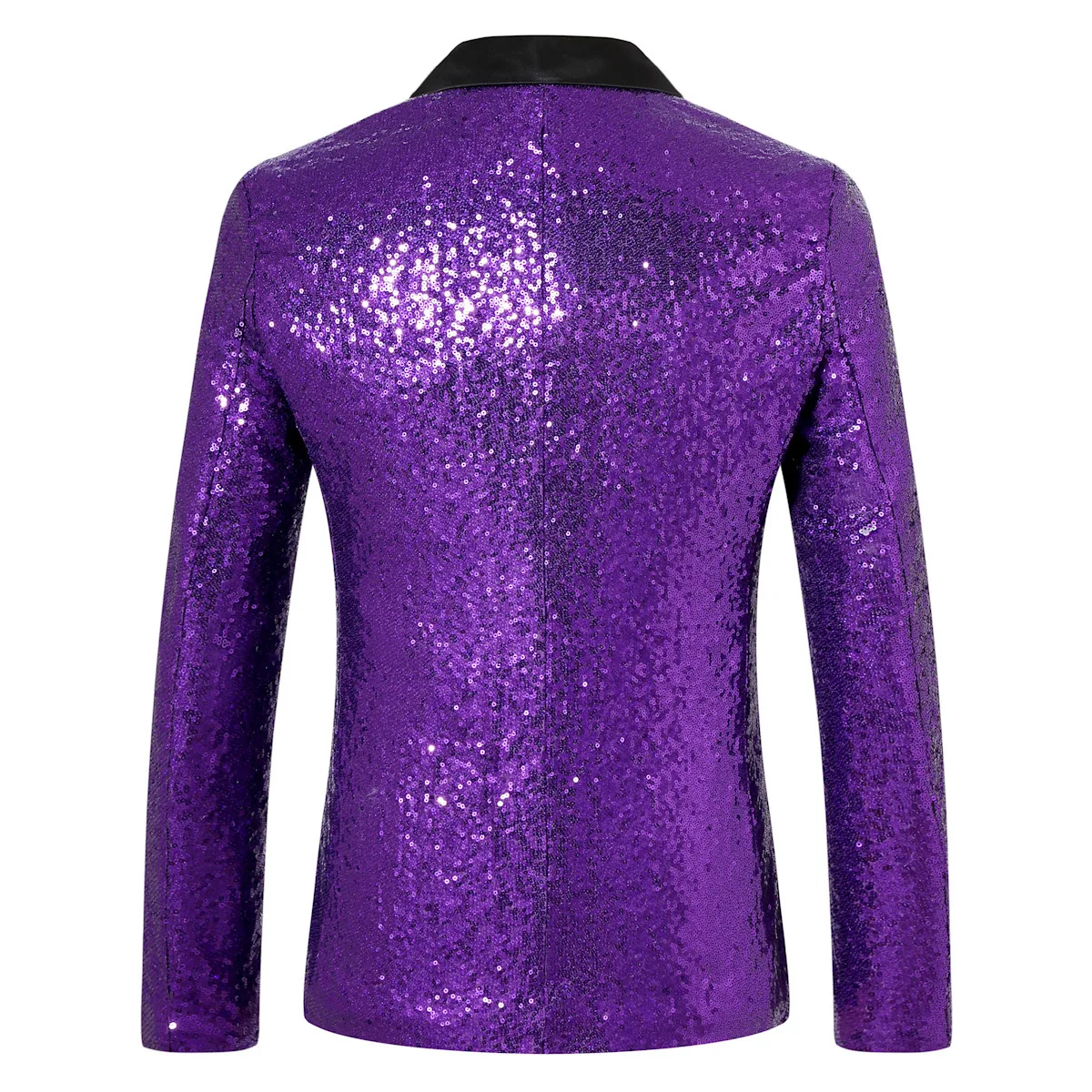 Purple Men\'s Shiny Sequins Blazer,Wedding Party Dress Coats,White Purple Red Green Silver Suit Jacket, European Size S-XXL