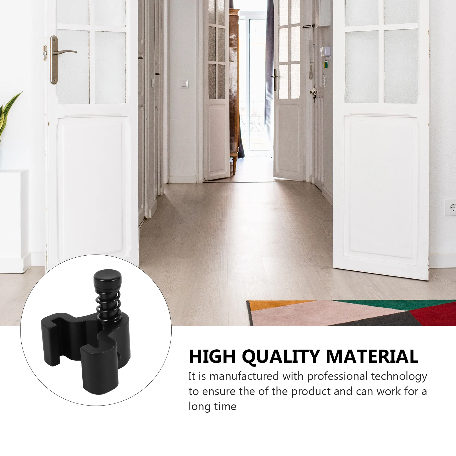 

1 pc Adjustable Spring Barn Stopper Floor Guide Sliding Door Hardware Kit Durable Noise Reducing Door Stop For Wood Doors Rail