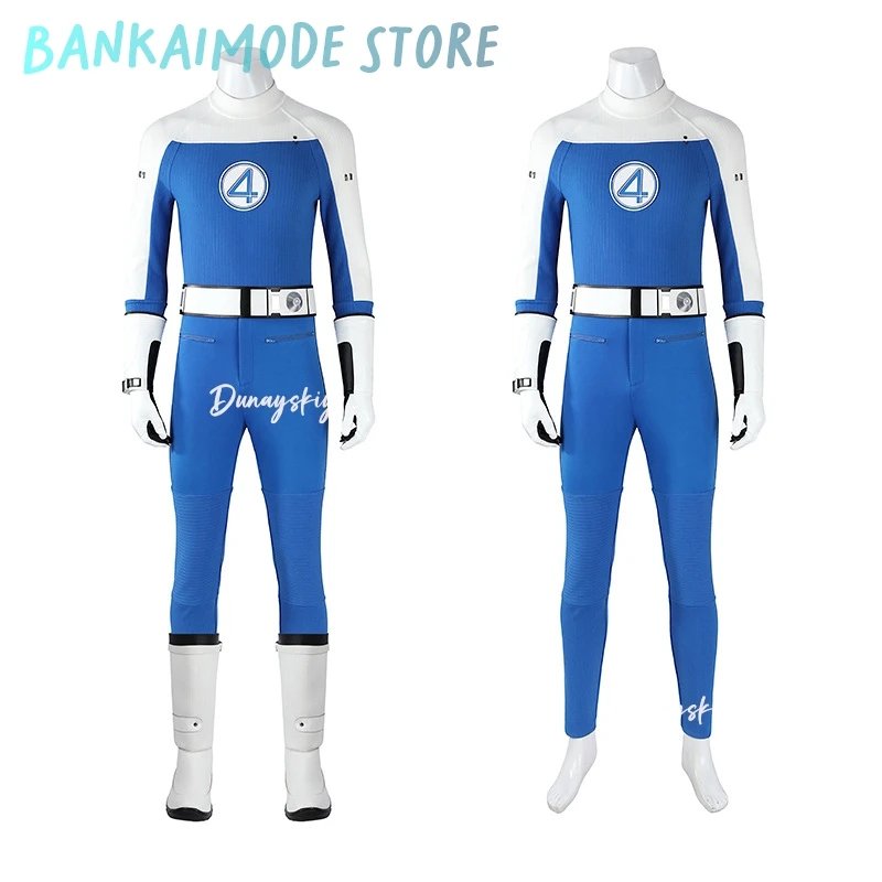 Movie Fantastic Role-playing Four Reed Richards Cosplay Costume Blue Unisex Outfit Jumpsuit Anime Party Cosplay Zentai Suit 3xl