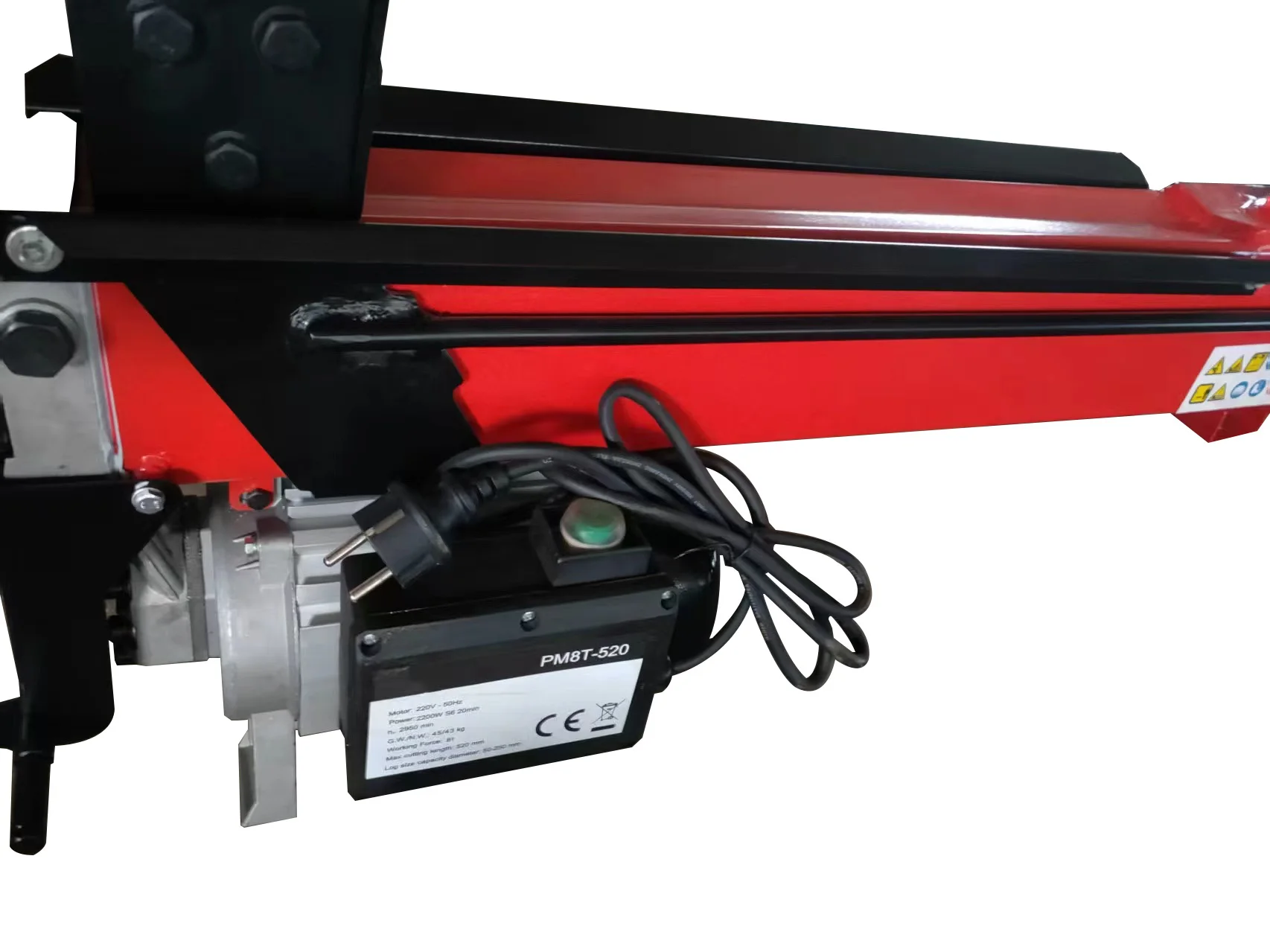CE Certified 5 7 Ton Electric Firewood Processor 2200W Hydraulic Log Splitter Wood Cutting Machine For Forestry Farm Home Use