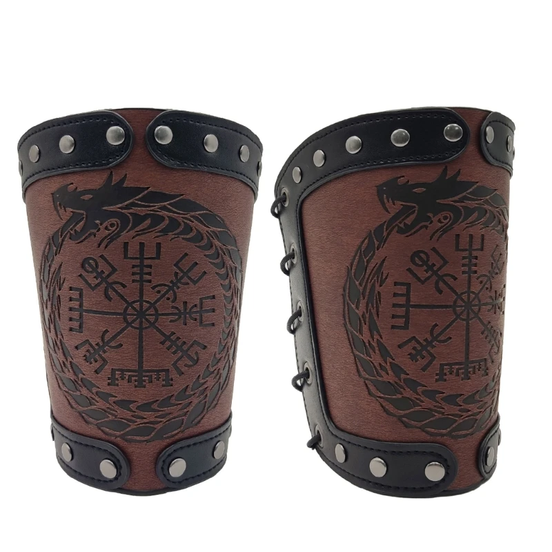 دعامات الذراع المزخرفة من Knight Arm Gauntlets Bracer Bracer من العصور الوسطى