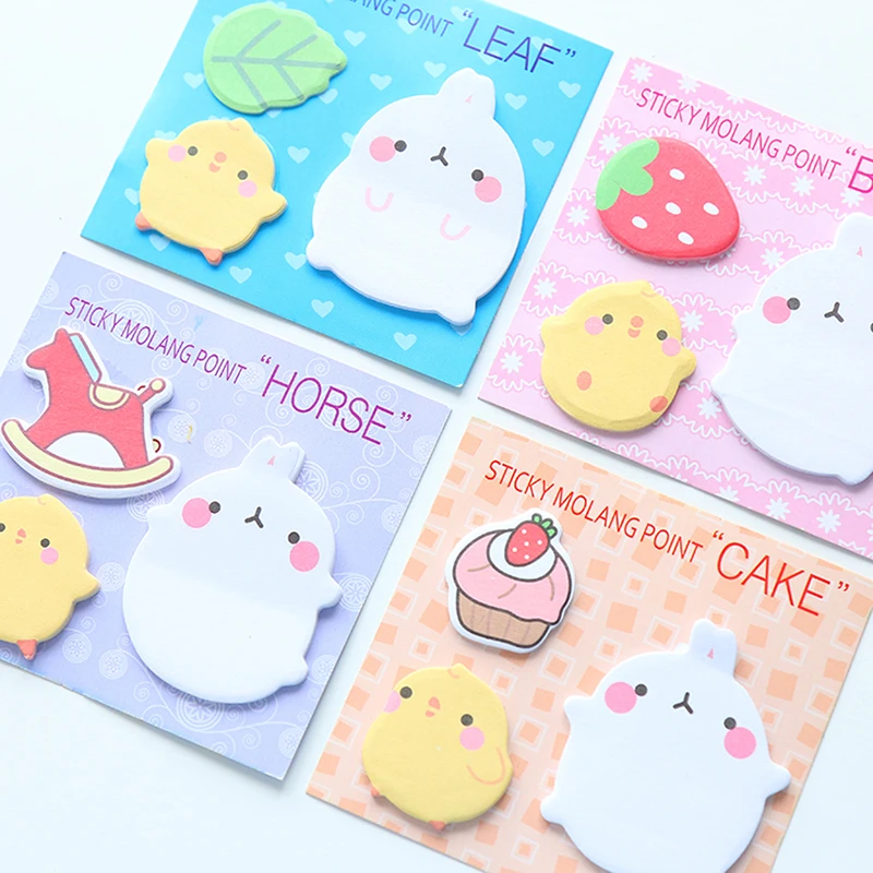 Memo Pads Sticky Notes Rabbit Sticker Notebooks Writing Pads Self-Adhesive Memo Pad School Office School Stationery