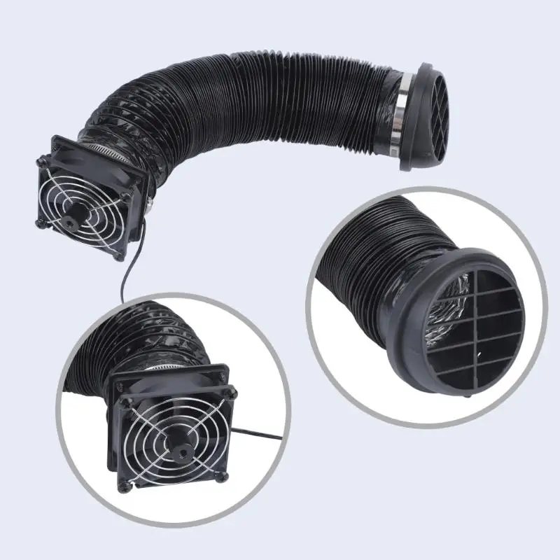 652F Car Rear Cooling Fan 12V Air Conditioning Vents Duct for Daily Use