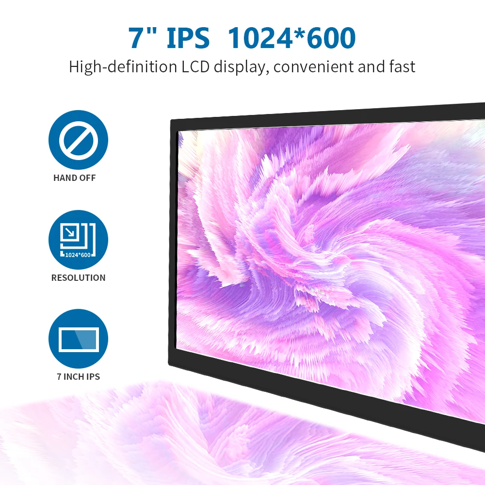 7-дюймовый экран NONTOUCH 7006, 7-дюймовый дисплей HDMI 1024x600 с чехол для Ras Pi 4 3B + 3B 2B BB Black Banana Pi чехол