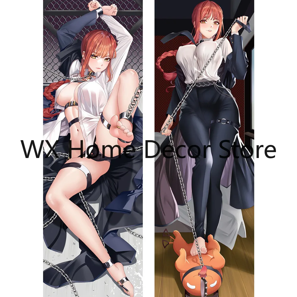 New Style Chainsaw Man Machima Dakimakura Hugging Pillow Cover Anime Game Gilrs Character Makima 2way Pillowcase